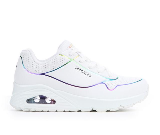Women's Skechers Street Uno Electric Lines 155168 Casual Sneakers in White Multi color