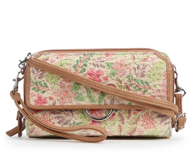 Bueno Of California Straw Wallet on a String Handbag in Floral color