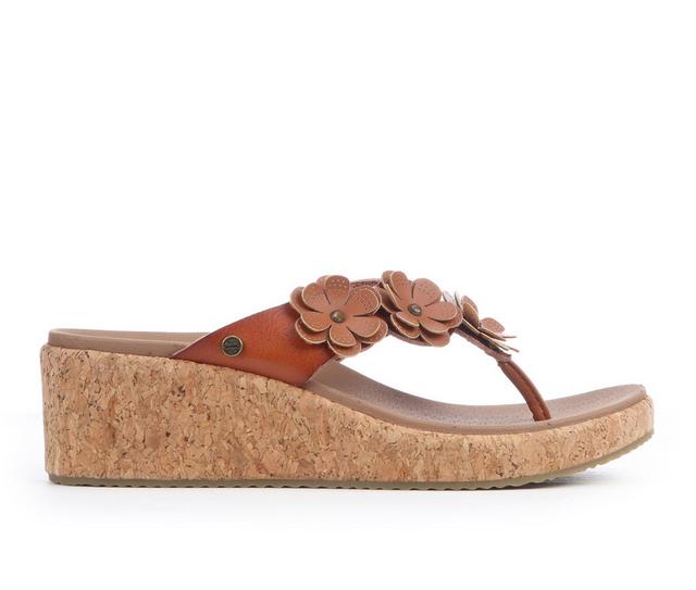 Women's Skechers Cali Arch Fit Beverlee 119988 Wedge Sandals in Luggage color