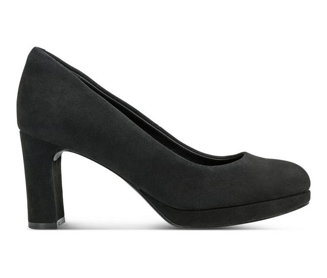 Women's Rockport Carmen Pumps in Black Suede color