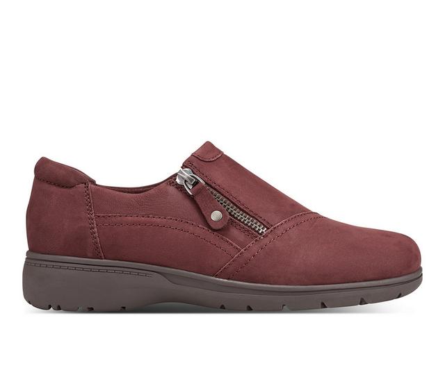 Women's Rockport Hallie Slip On Shoes in Dark Red color