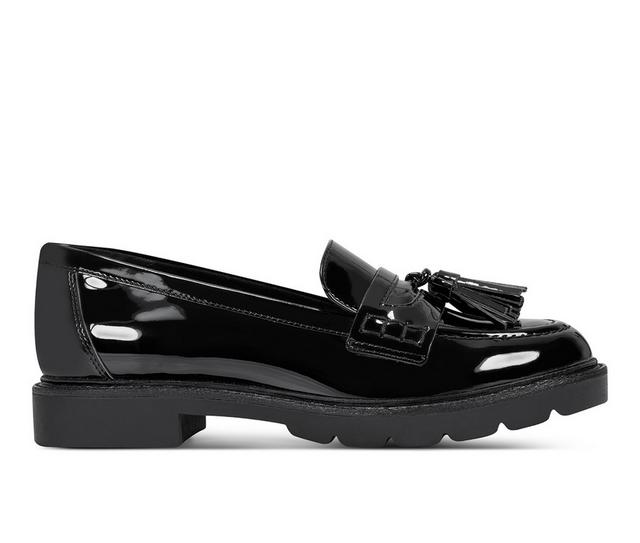 Women's Rockport Kiara Loafers in Black Patent color