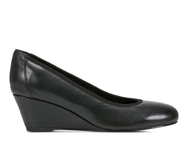 Women's Rockport Rita Wedges in Black Leather color