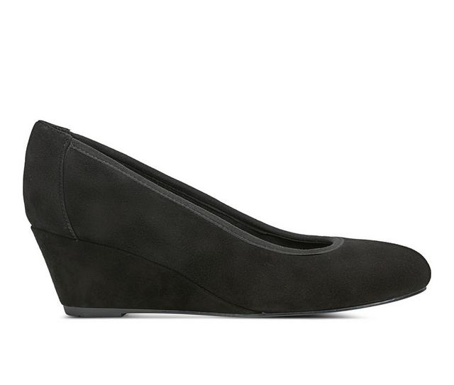 Women's Rockport Rita Wedges in Black Suede color