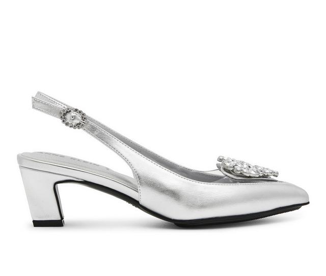 Women's Anne Klein Inviting Slingback Pumps in Silver color