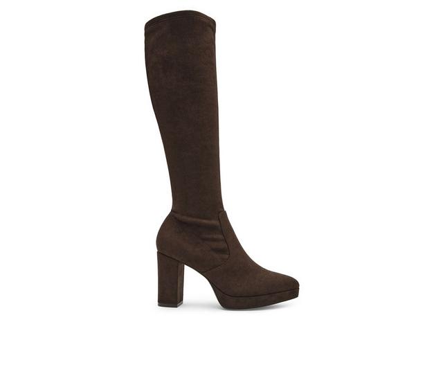 Women's Anne Klein Journey Knee High Boots in Chocolate color