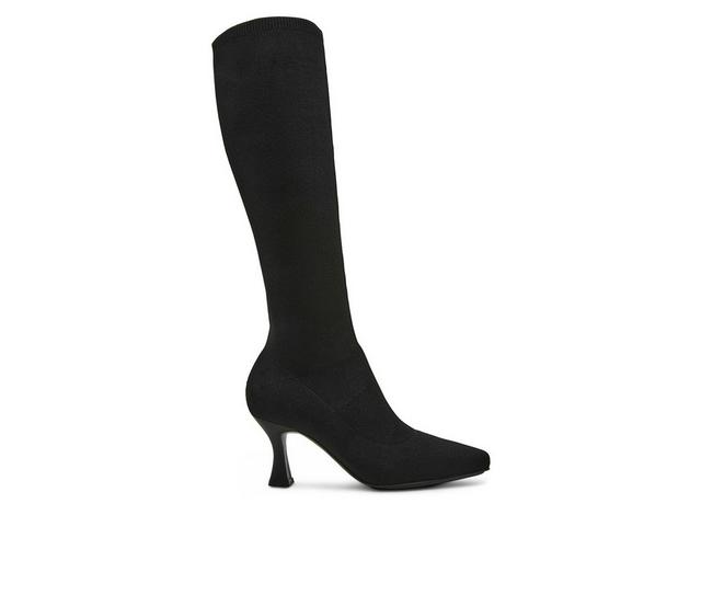 Women's Anne Klein Pillar Knee High Boots in Black knit color