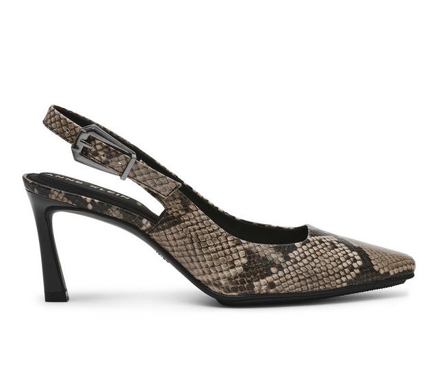 Women's Anne Klein Ritzy Slingback Pumps in Natural Snake color