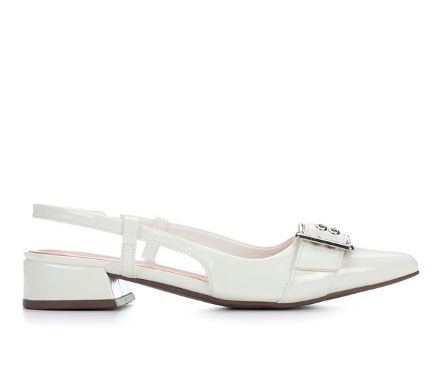 Women's Y-Not Cecilla Pumps in White Crink Pat color