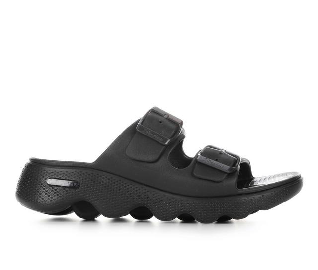 Women's Skechers Go Massage Fit Foamies 111616 Sandals in Black color