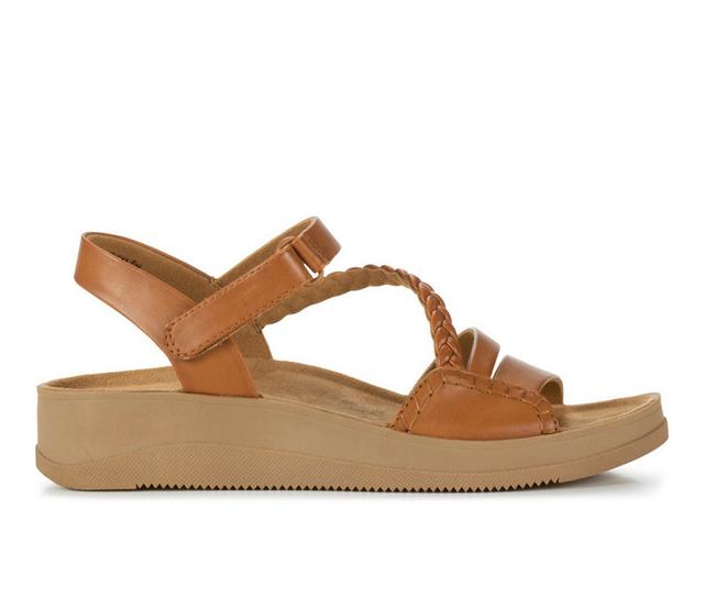 Women's Baretraps Flicka Wedge Sandals in Dark Caramel color