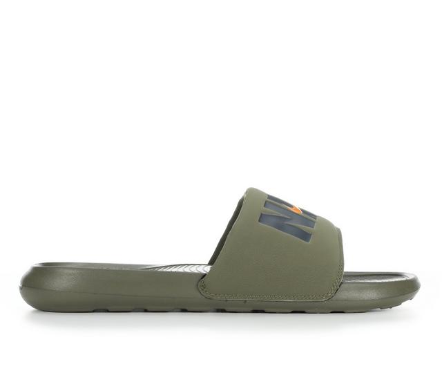 Men's Nike Victori One Slide SE Sport Slides in Medium Olive color