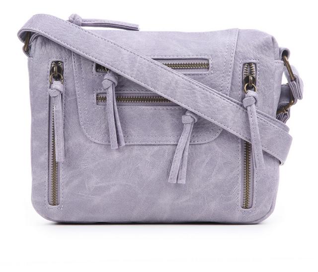 Bueno Of California Antique Pebble Washed Handbag in Lilac color