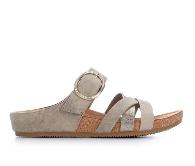 Women's EuroSoft Genalyn Footbed Sandals in Stone Taupe color