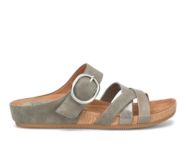Women's EuroSoft Genalyn Footbed Sandals in Anthracite color