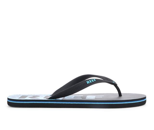 Men's Reef Seaside Print Flip-Flops in Blue Water color