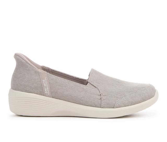 Women's Skechers Arya Slip-In Casual Shoes in Taupe color