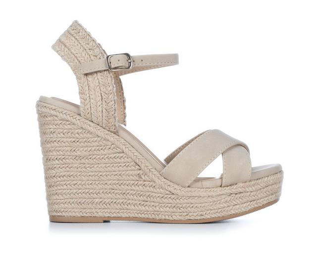 Women's Y-Not Lorita Wedge Sandals in Blonde Kimmie color