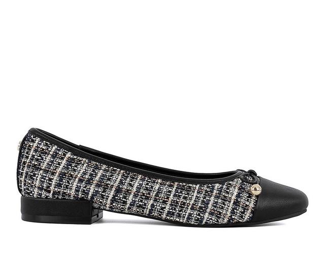 Women's Jones New York Marios Flats in Black Multi color