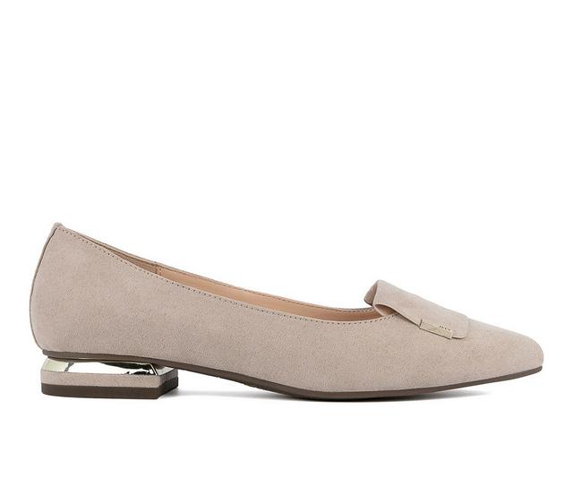 Women's Jones New York Quesheen Flats in Bone Tweed color