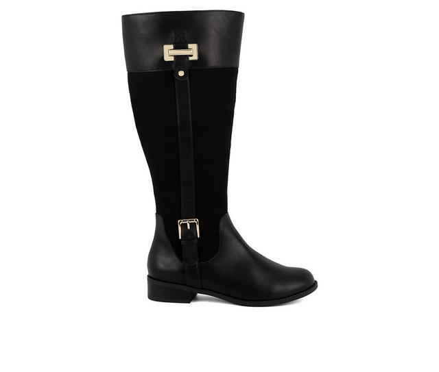 Women's Jones New York Leodenn Knee High Boots in Black/cognac color