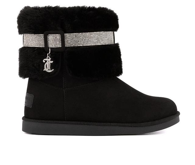 Women's Juicy Kursive Fur Boots in Black color