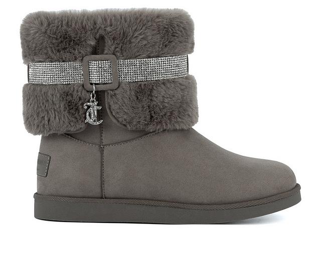 Women's Juicy Kursive Fur Boots in Grey color