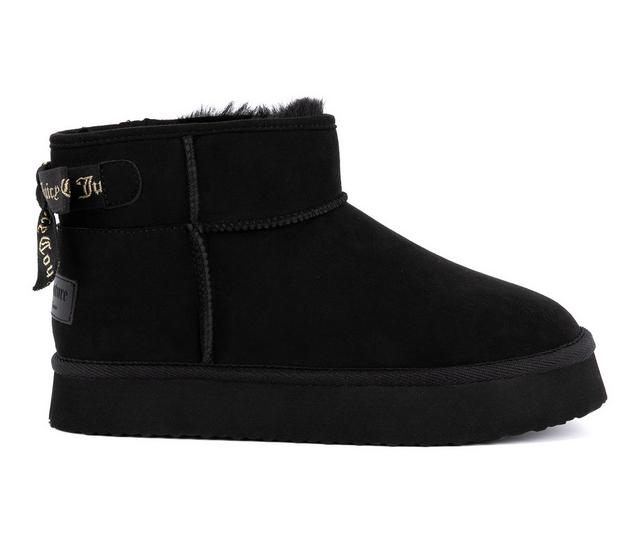Women's Juicy Olden Fur Booties in Black color