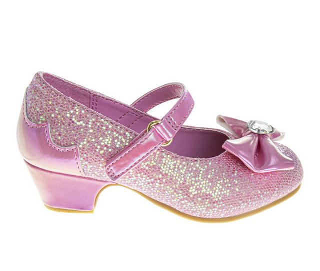 Girls' Disney Toddler & Little Kid Princess Dress Shoes in Pink Glitter color