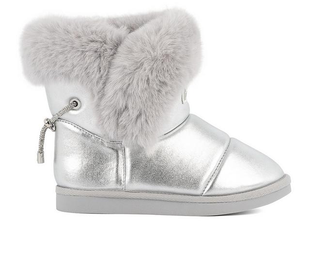 Women's Juicy Kreed Fur Boots in Silver color