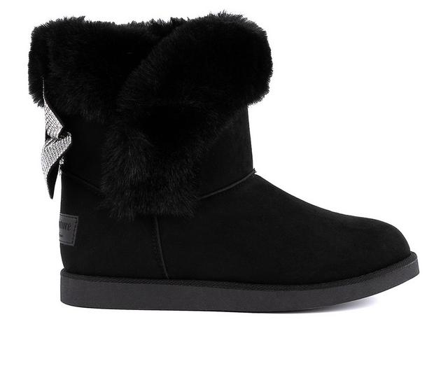 Women's Juicy Krazey Kute Fur Boots in Black color