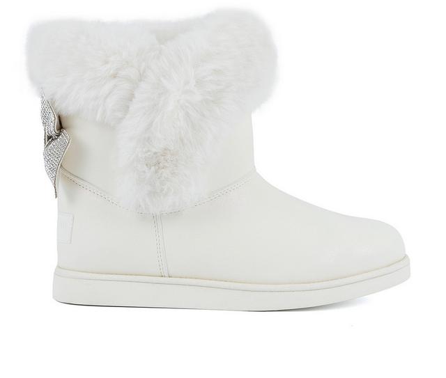 Women's Juicy Krazey Kute Fur Boots in White color