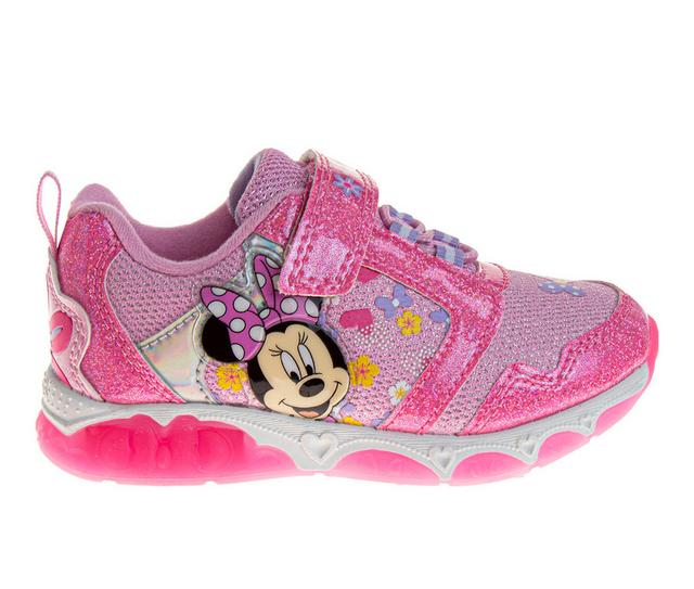 Girls' Disney Little Kid Minnie Light Up Sneakers in Pink color