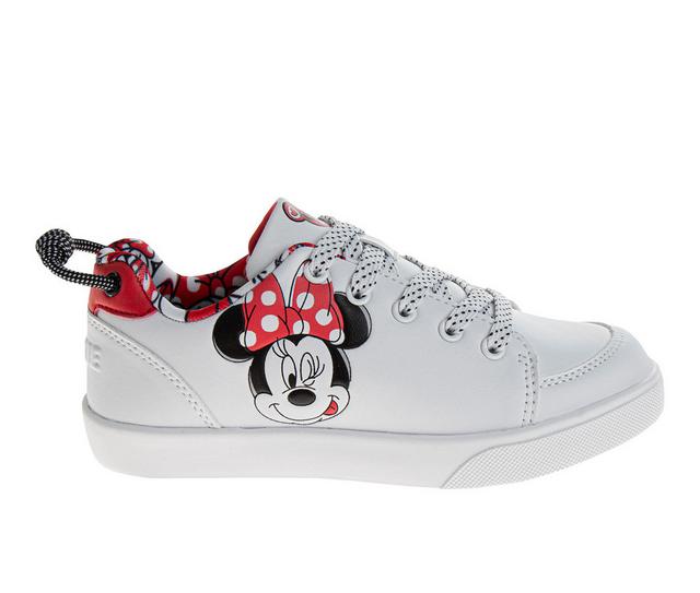 Girls' Disney Little Kid Minnie Sneaker in White/Red color