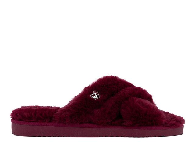 Women's Juicy Jovie Slippers in Burgundy color