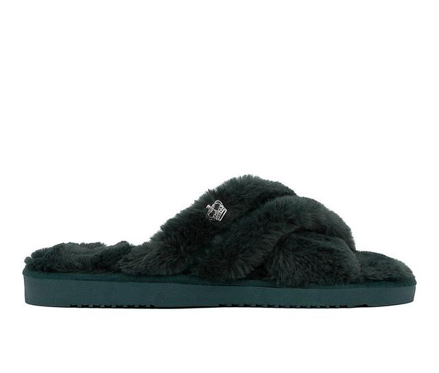 Women's Juicy Jovie Slippers in Forest Green color