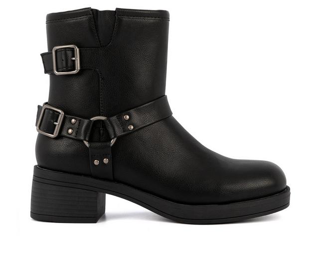 Women's Sugar Harvest Moto Booties in Black color