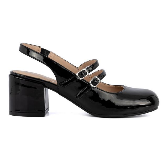 Women's Sugar Gianni Mary Jane Pumps in Black Patent color