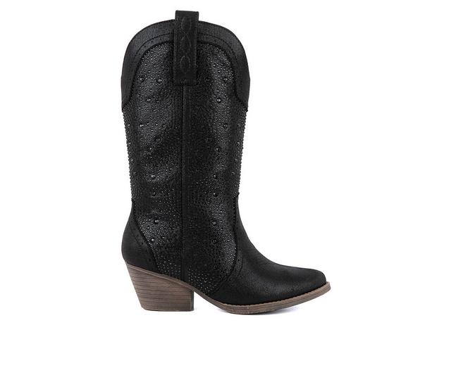 Women's Sugar Tammy Bling Cowboy Boots in Black color