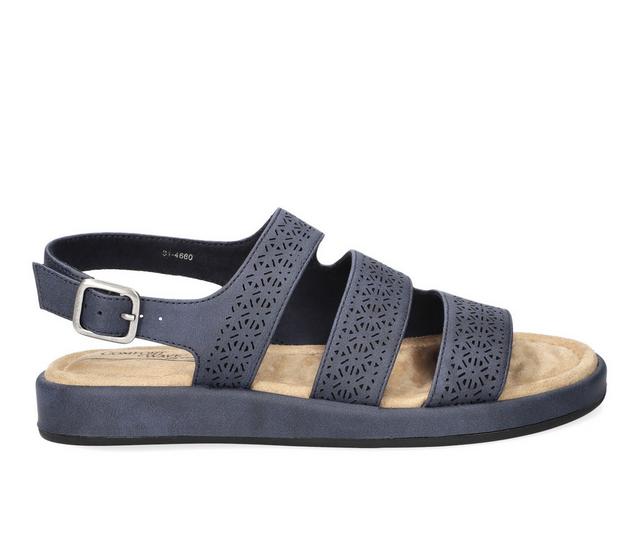 Women's Easy Street Link Sandals in Navy color