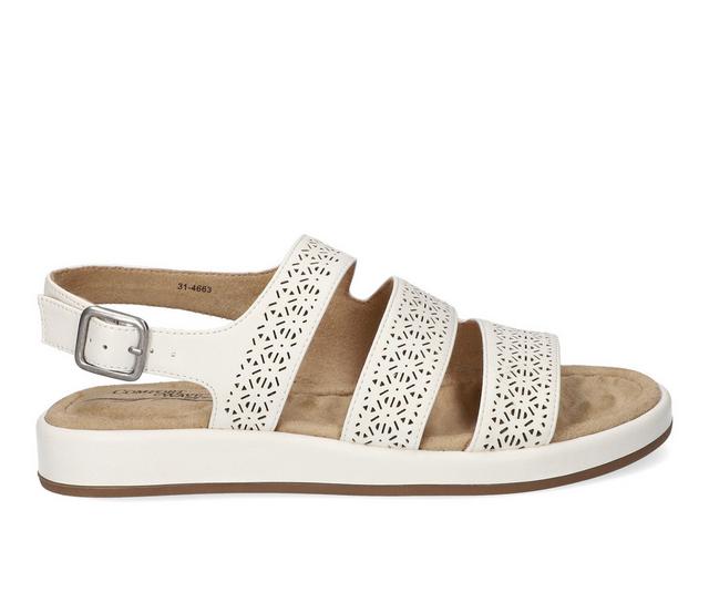Women's Easy Street Link Sandals in White color