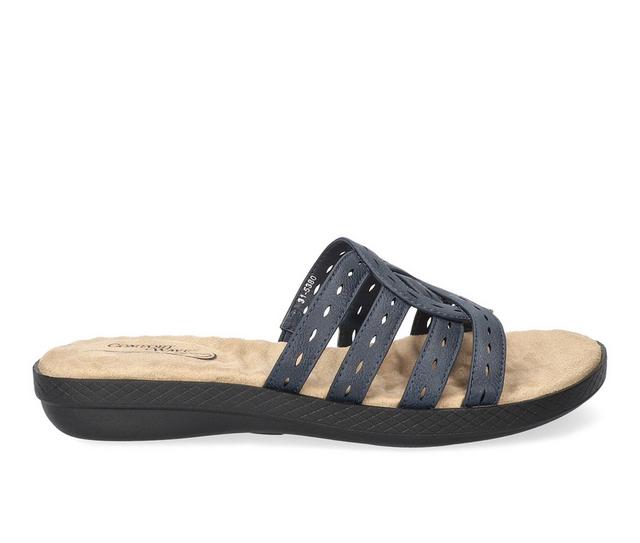 Women's Easy Street Cammie Sandals in Navy color