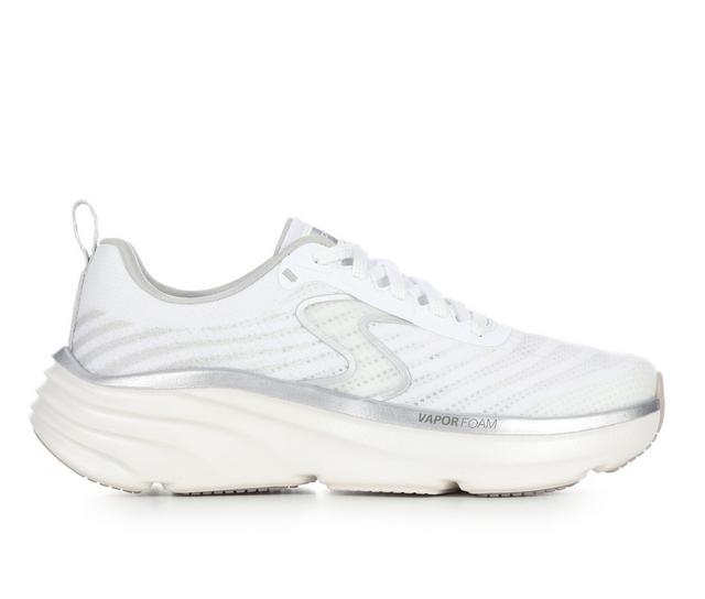 Women's Skechers 150583 Dlux Vapor Running Shoes in White/Silver color