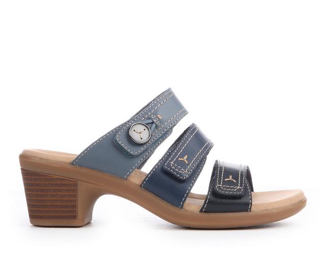 Women's Clarks Emily2 Adella Heeled Sandals in Navy Multi color