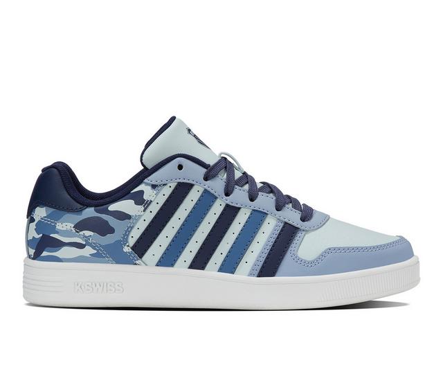 Kids' K-Swiss Big Kid Court Palisades Sneakers in Blue Bliz/Ice color