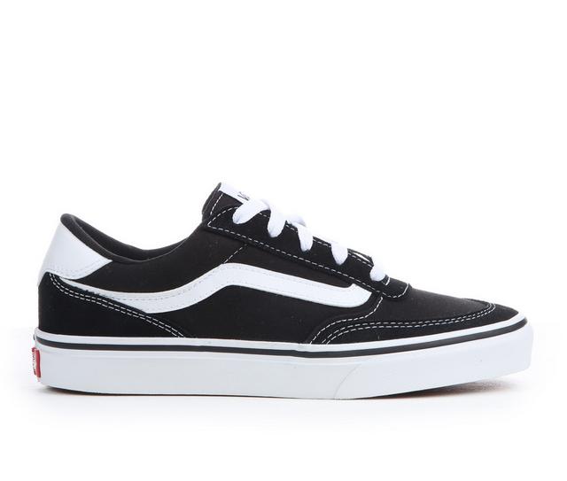 Women's Vans Brooklyn LS Skate Shoes in BLACK/WHITE color