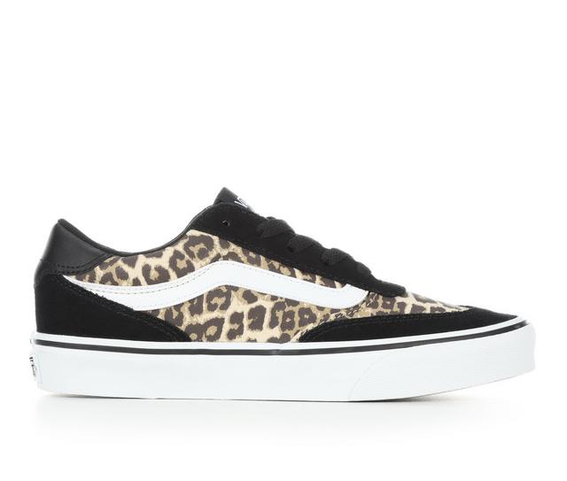 Women's Vans Brooklyn LS Skate Shoes in Black Leopard color