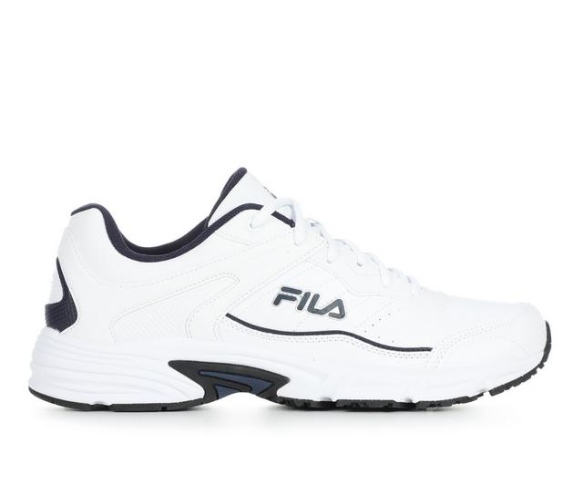 Men's Fila Memory Sportland Running Shoes in White/Navy color