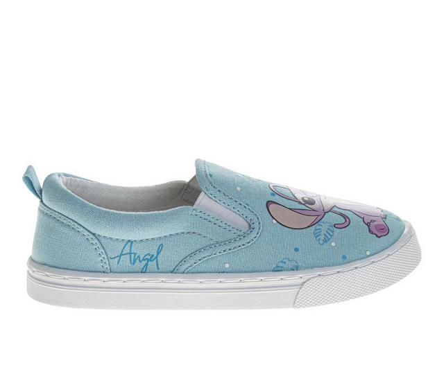 Girls' Disney Stitch Slip-On Sneakers in Blue/Pink color