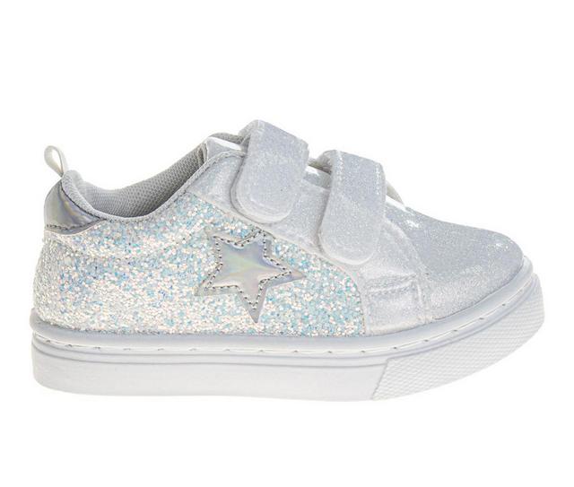 Laura Ashley Infant Glitter Sneaker 7-12 in White/Glitter color